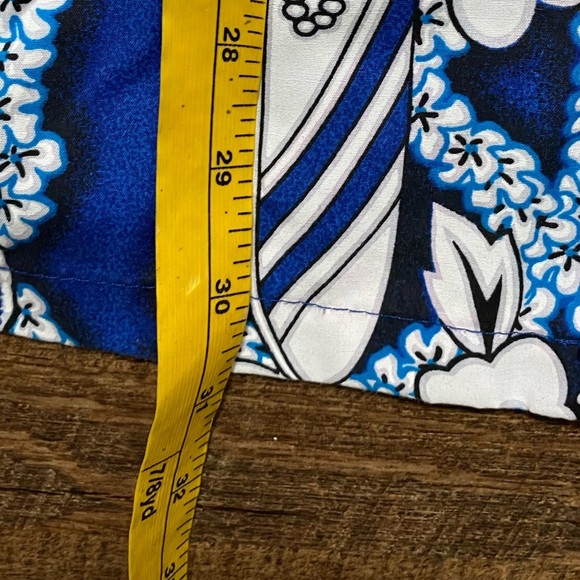 PALI vintage Hawaiian shirt cobalt blue white hibiscus men’s sz XL vacation EUC - Picture 7 of 12